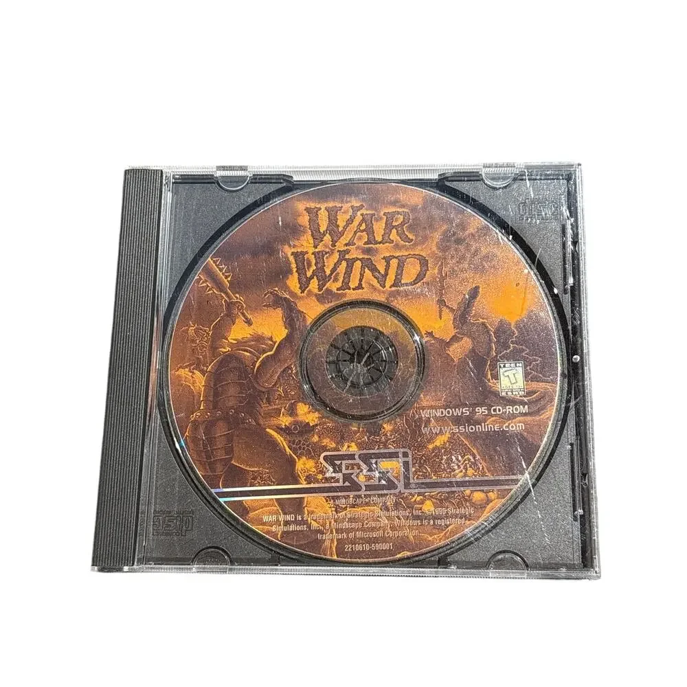 War Wind PC CD-ROM 1996 SSI RTS Strategy Game Windows Disc Only untested